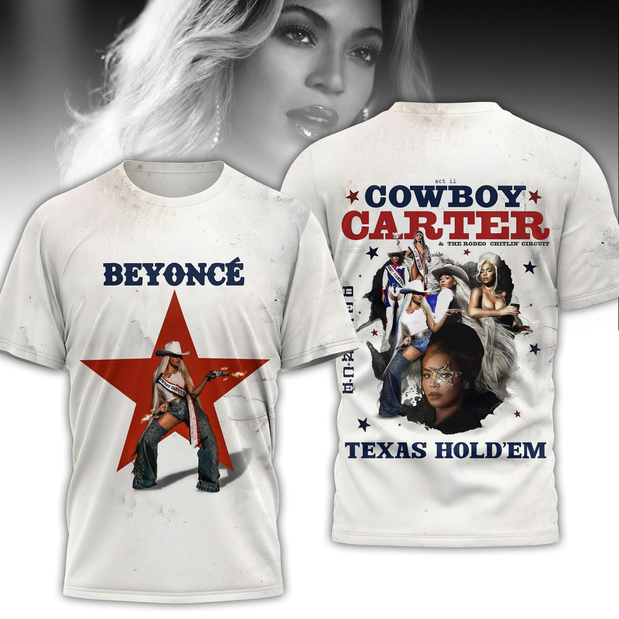 Beyonce Cowboy Carter Tour Merch T-Shirt Texas Hold'Em Best Gifts For Beyonce Lovers Fans Oregontrailrvpk Shirt