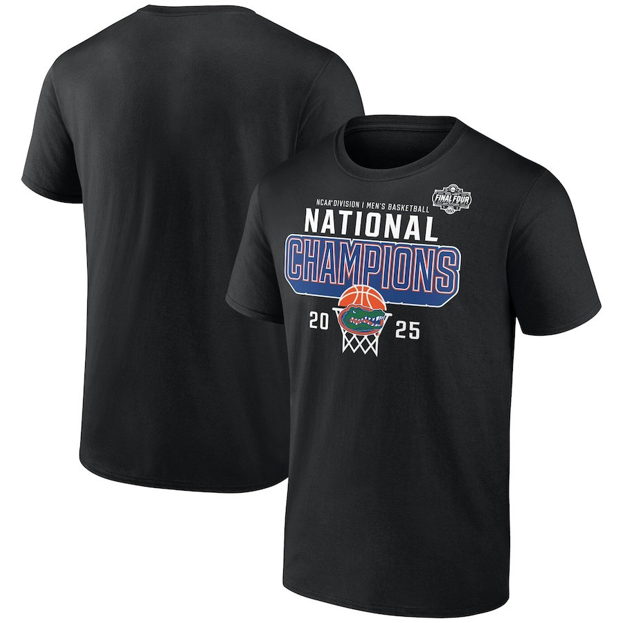 Black Florida Gators 2025 NCAA Men's Basketball National Champions Core T-Shirt Oregontrailrvpk Shirt