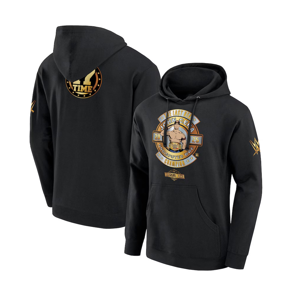 Black John Cena WrestleMania 41 Winner Pullover Hoodie Wrestling Gift Ideas