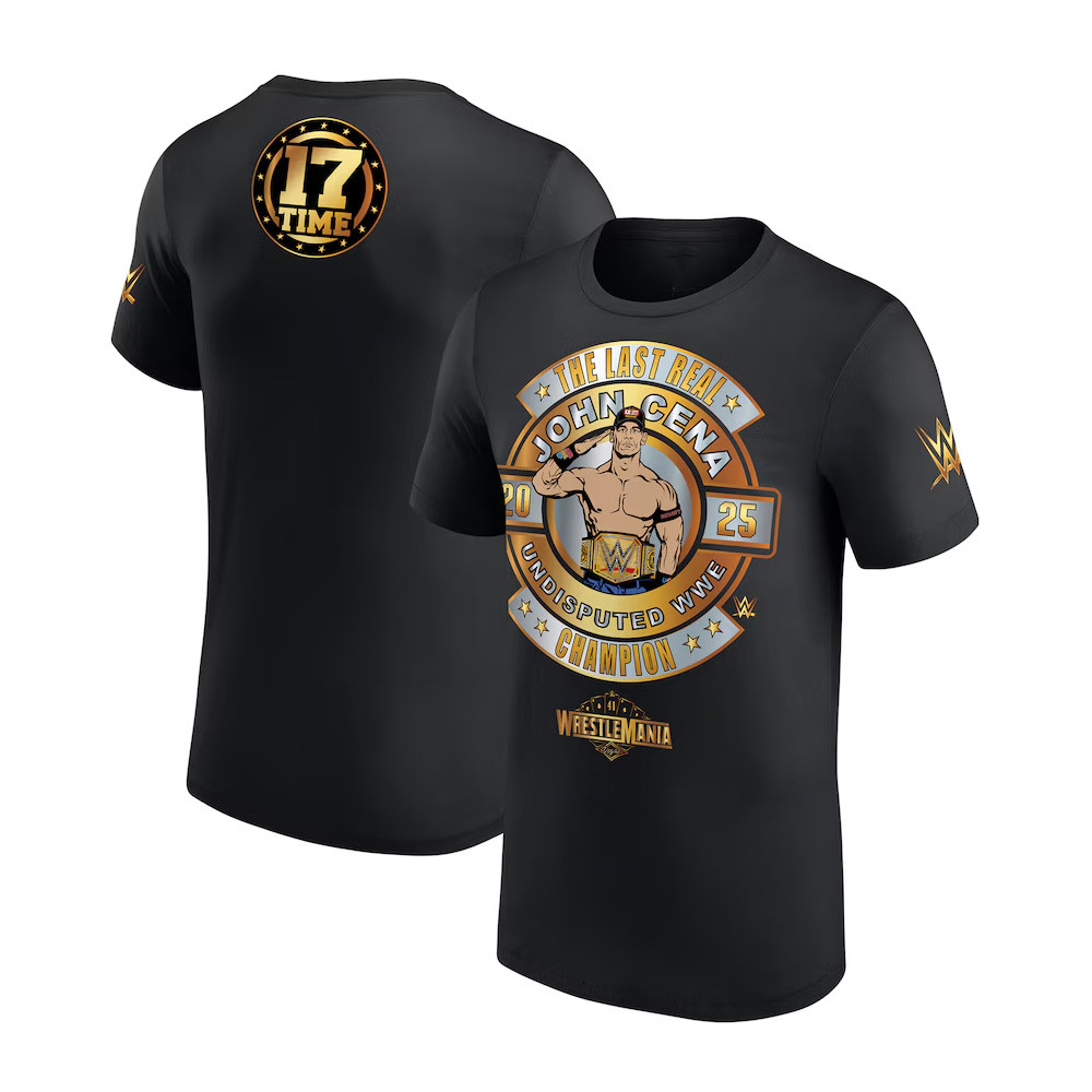 Black John Cena WrestleMania 41 Winner T-Shirt Wrestling Gift Ideas Oregontrailrvpk Shirt