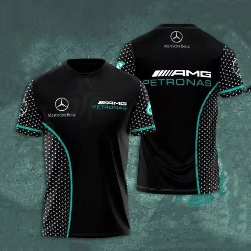 Black Mercedes AMG Racing Reprint F1 T-Shirt For Husband Oregontrailrvpk Shirt