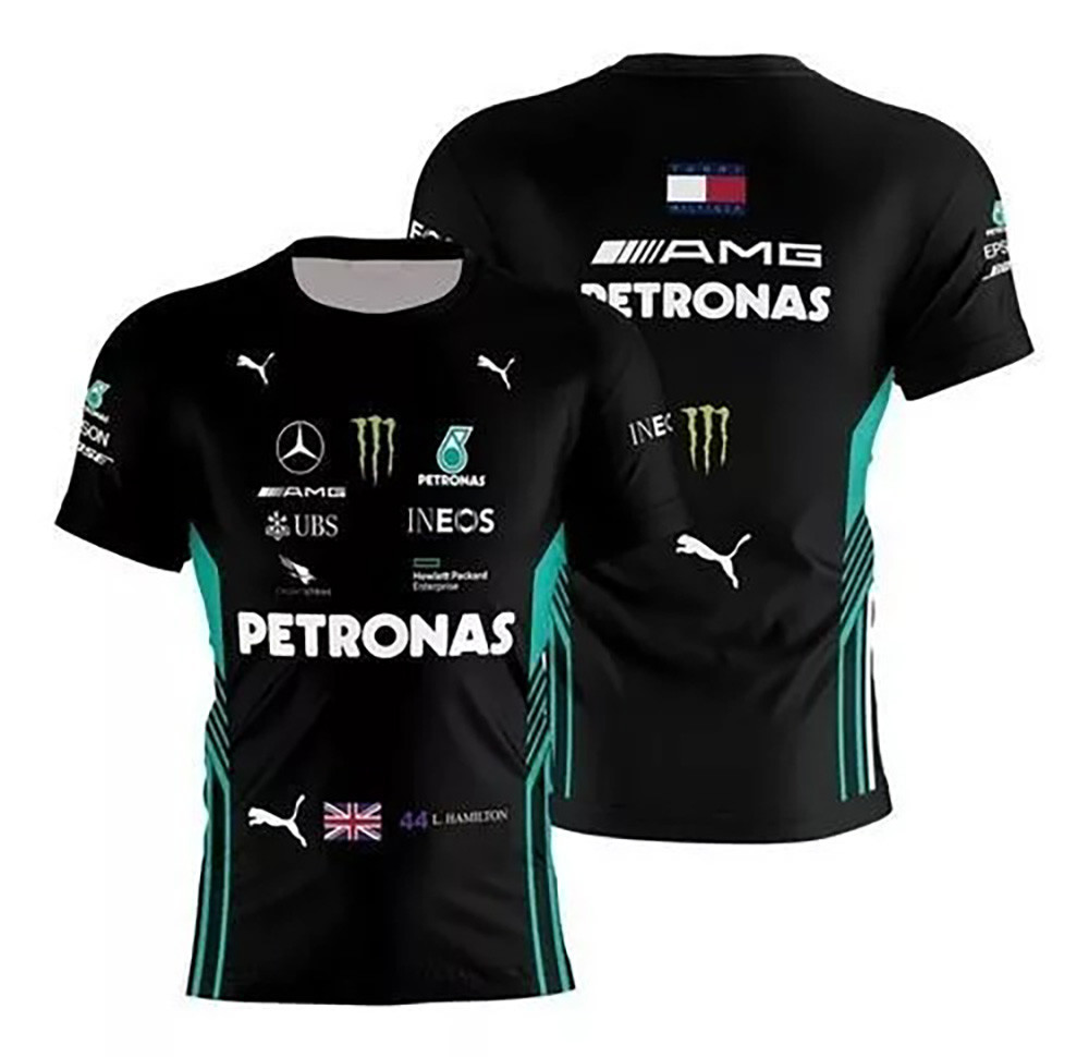 Black Mercedes AMG Racing Reprint F1 T-Shirt Oregontrailrvpk Shirt