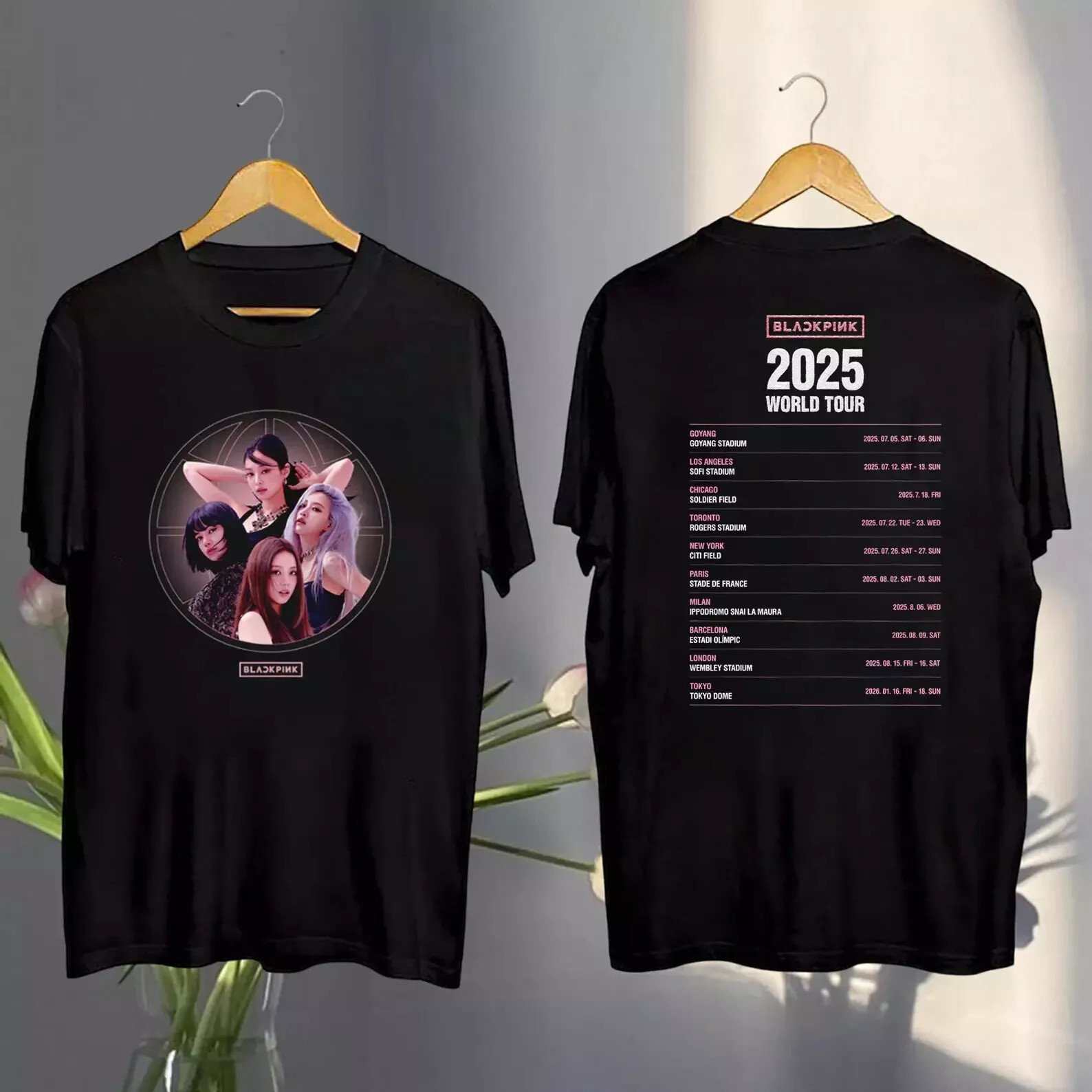 Black Pink 2025 Concert Tee Black Pink World Tour 2025 T-Shirt Oregontrailrvpk Shirt