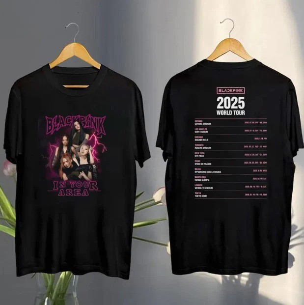 Black Pink Graphic Shirt Black Pink World Tour 2025 Shirt Black Pink Shirt Oregontrailrvpk Shirt