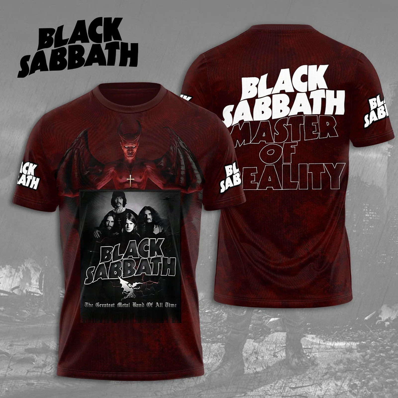 Black Sabbath Album-Inspired 3D T-Shirt Ver 2 Oregontrailrvpk Shirt