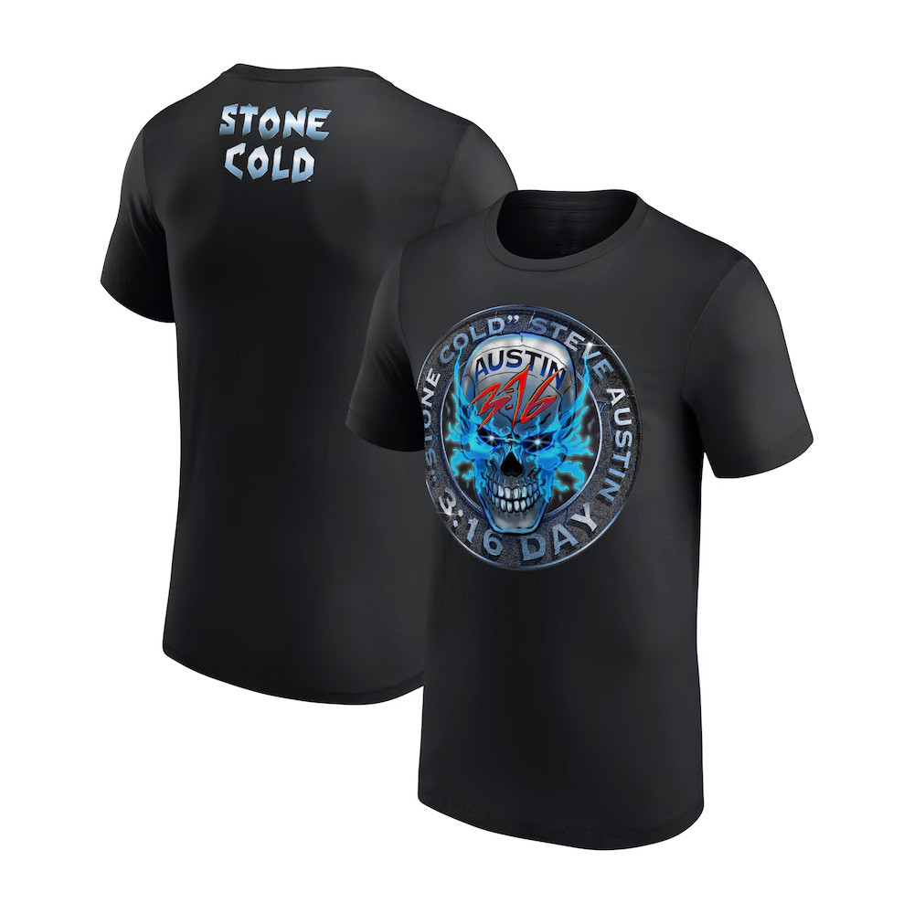 Black Stone Cold Steve Austin Metal Glowing Skull 3 16 Day T-Shirt For Father In Law Oregontrailrvpk Shirt