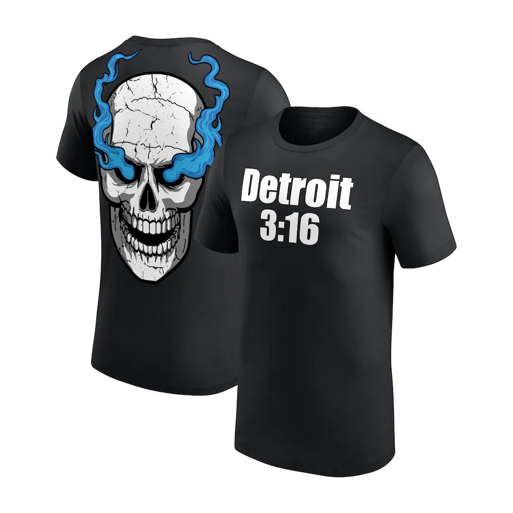 Black Stone Cold Steve Austin SummerSlam 2023 Detroit 3 16 T-Shirt Unique Gifts For Dad Oregontrailrvpk Shirt