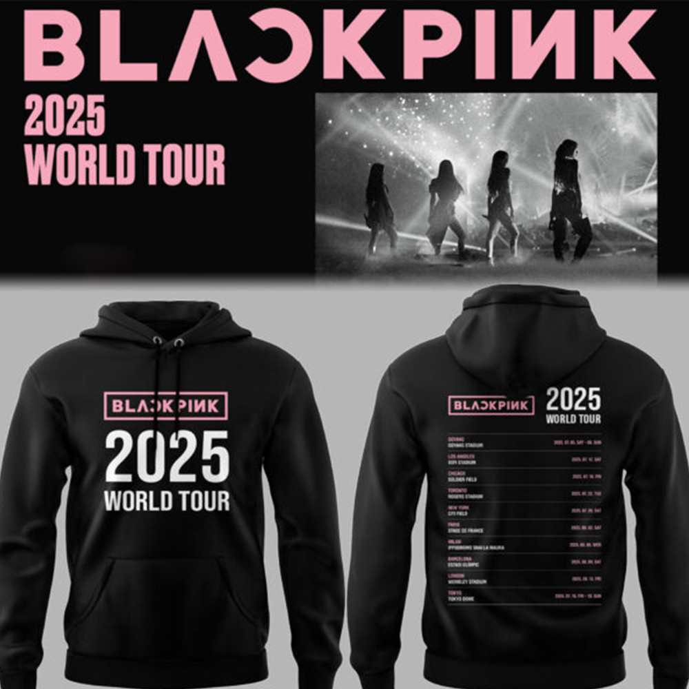 Blackpink World Tour 2025 Black Hoodie