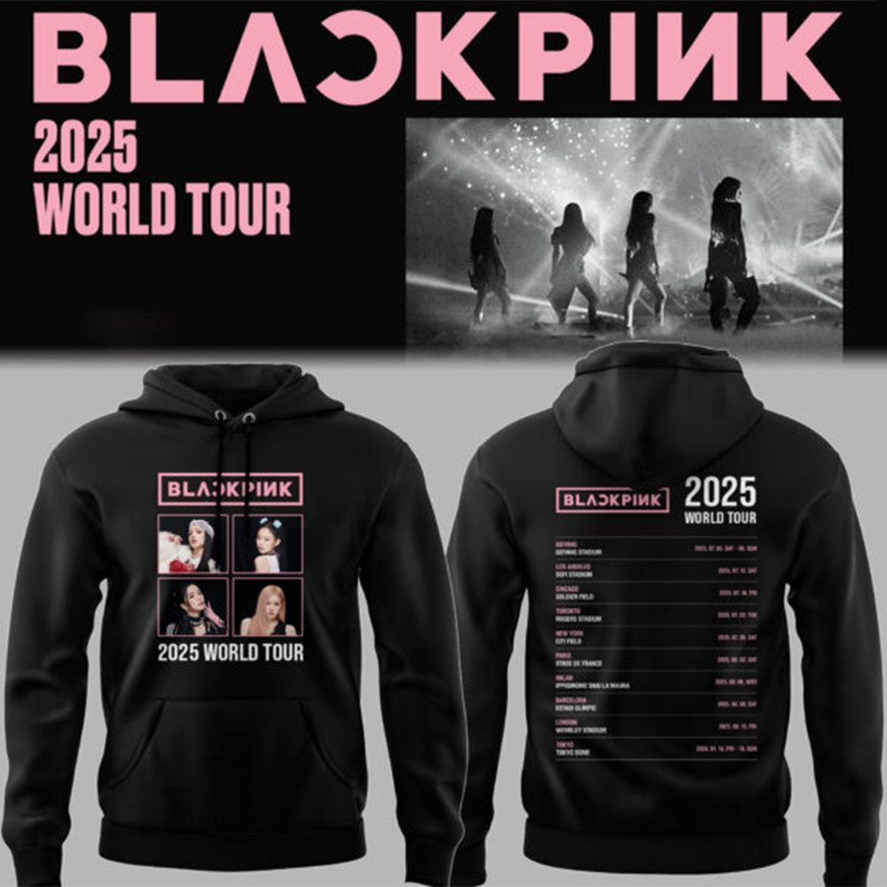 Blackpink World Tour 2025 Black Hoodie