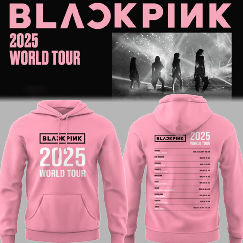 Blackpink World Tour 2025 Pink Hoodie Gifts For Girlfriend