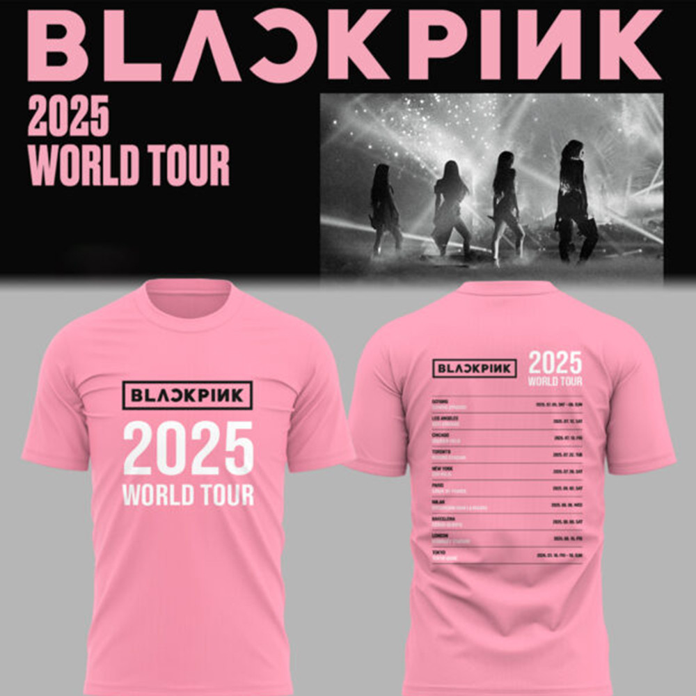 Blackpink World Tour 2025 Pink Shirt Best Gifts For Girlfriend Oregontrailrvpk Shirt
