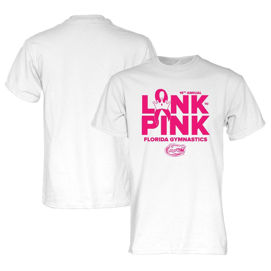 Blue 84 White Florida Gators 2025 Gymnastics Link To Pink T-Shirt For Mom Oregontrailrvpk Shirt