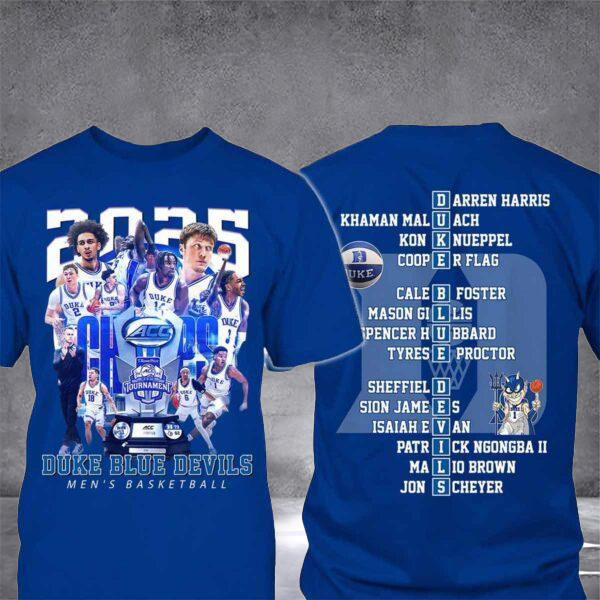 Blue Devils Acc Champions 2025 T-Shirt Duke Acc Championship Shirt Basketball Oregontrailrvpk Shirt