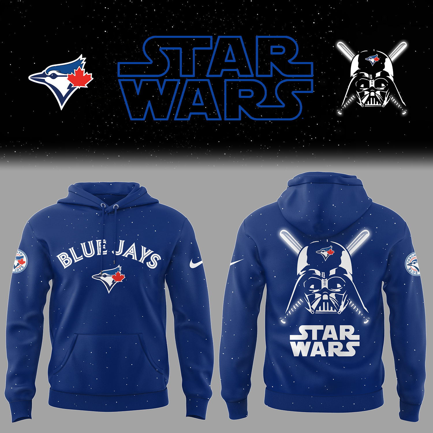 Blue Jays Baseball 2025 Blue Jays x Star Wars Blue Hoodie Baseball