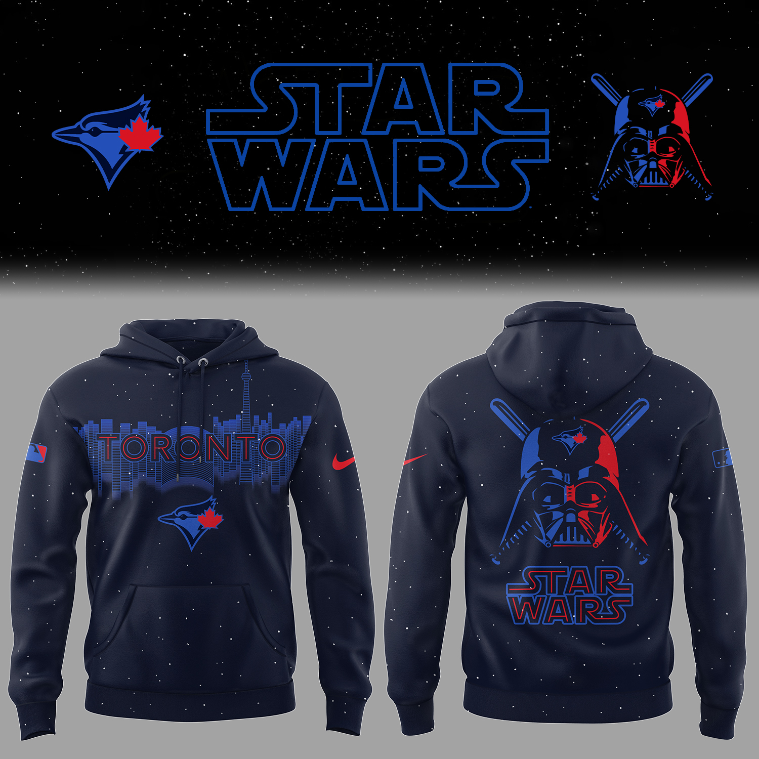 Blue Jays Baseball 2025 Blue Jays x Star Wars City Connect Hoodie