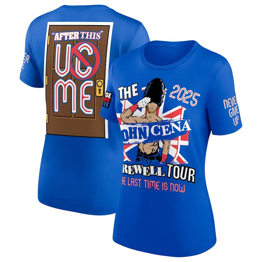 Blue John Cena Farewell Tour 2025 London T-Shirt For Women's Oregontrailrvpk Shirt