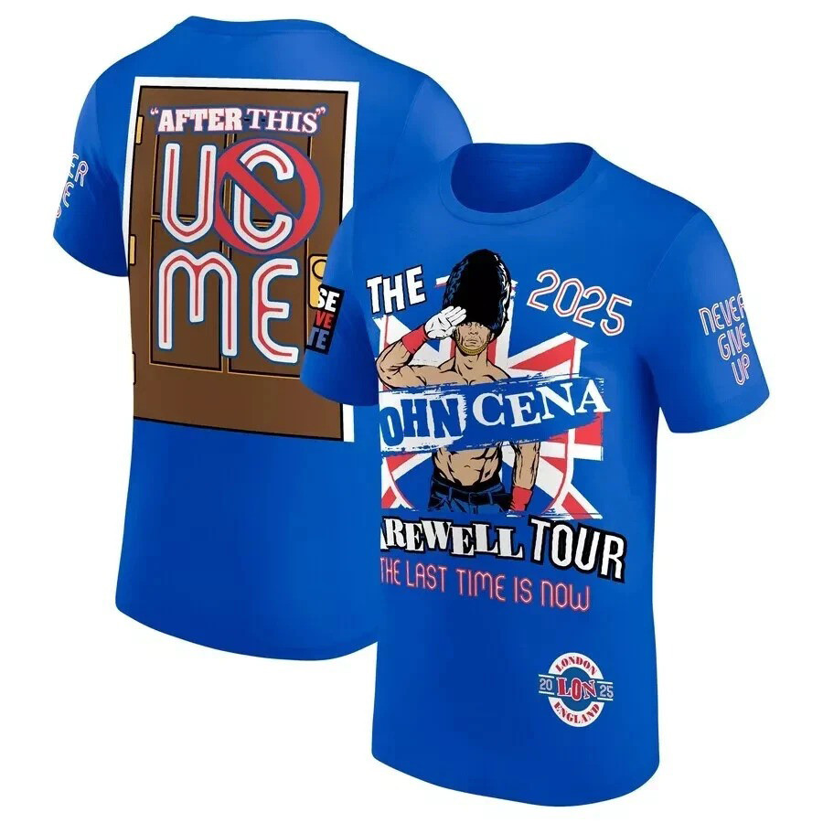 Blue John Cena Farewell Tour 2025 London T-Shirt Oregontrailrvpk Shirt