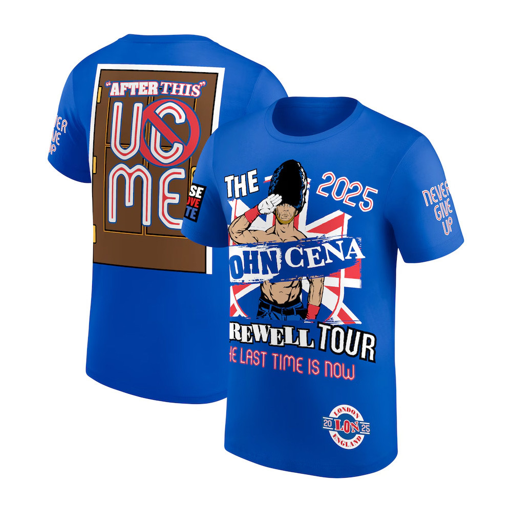 Blue John Cena Farewell Tour 2025 London T-Shirtomething Special For Fathers Day Oregontrailrvpk Shirt