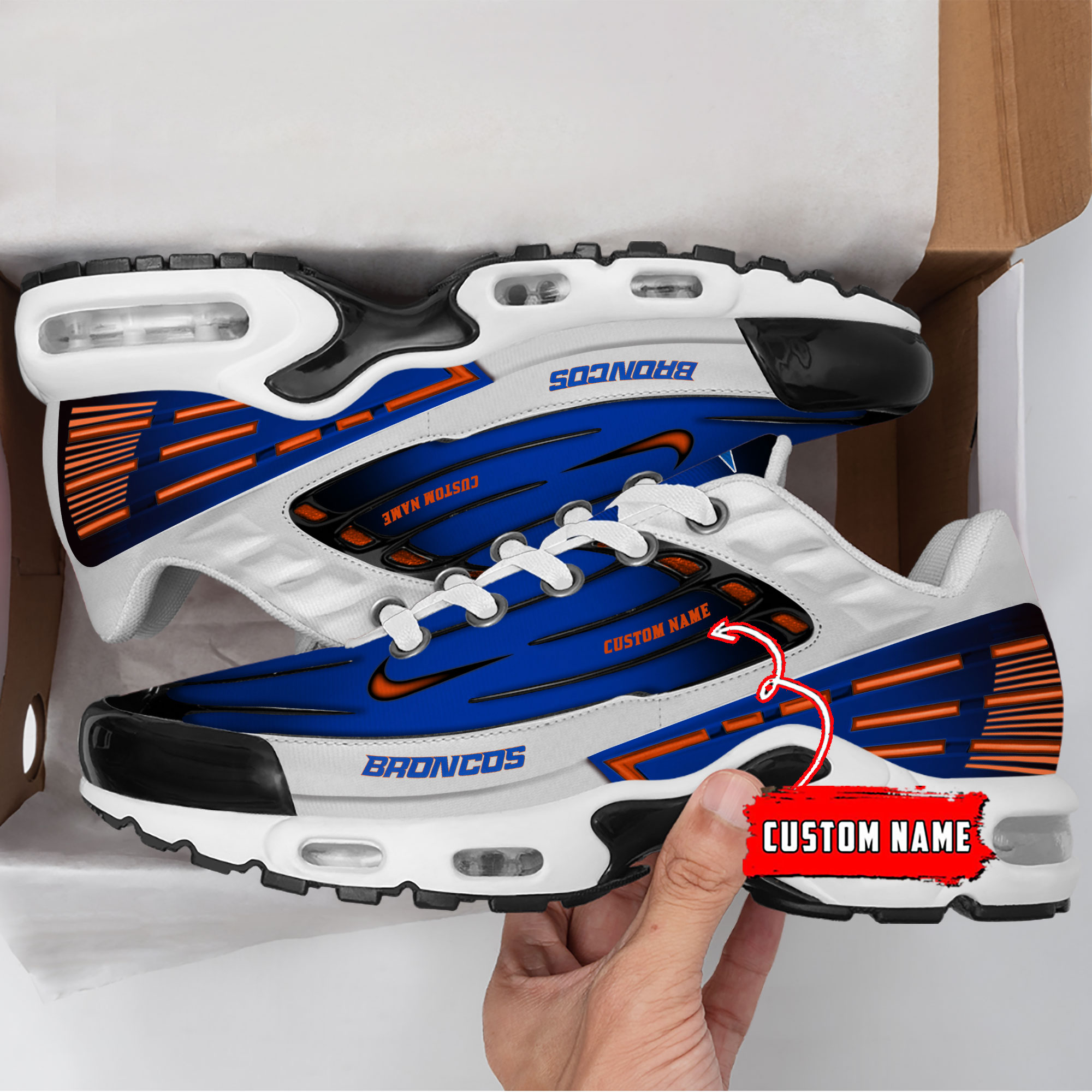 Boise State Broncos Air Max Plus Shoes Sneakers For Men And Women