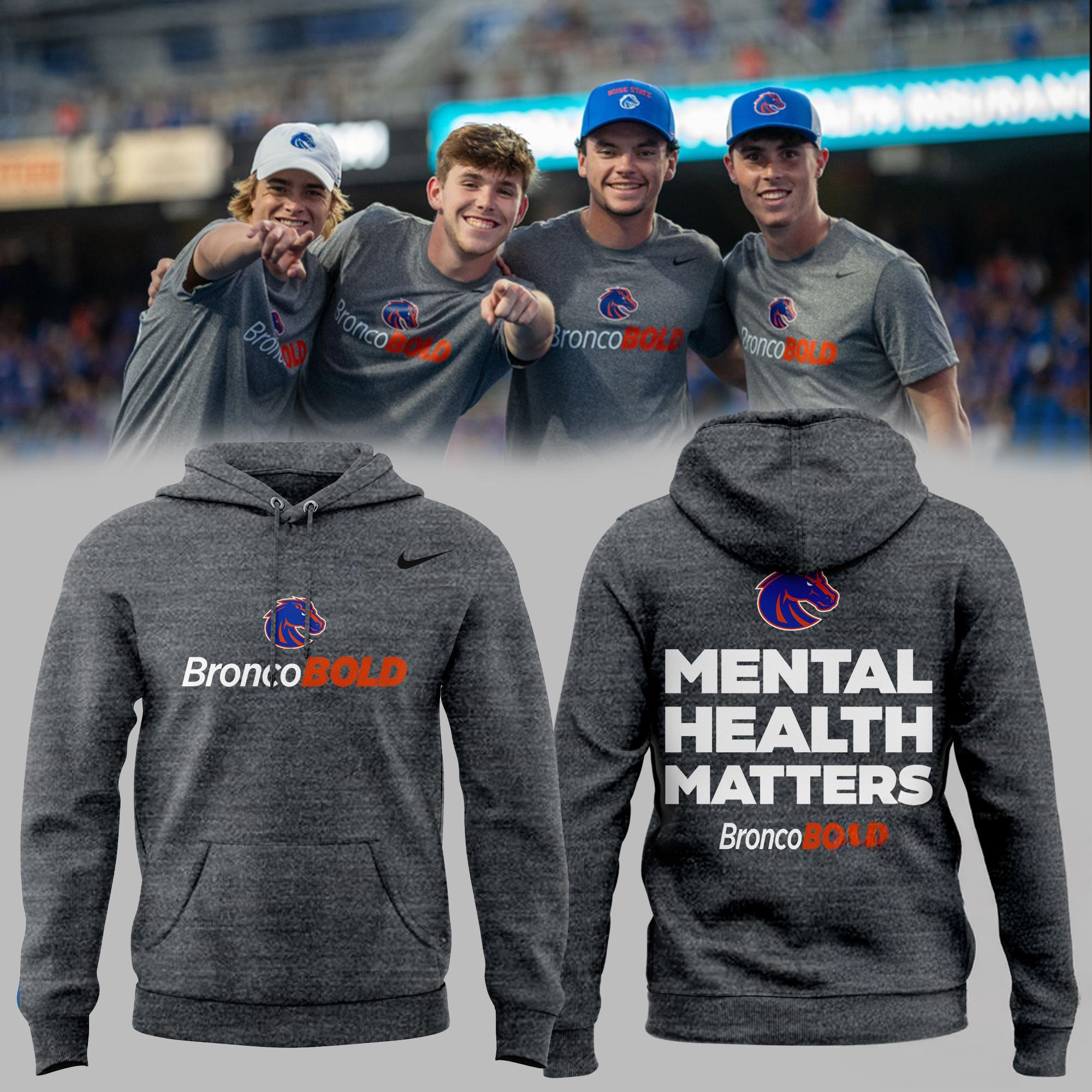 Boise State Broncos Football Mental Health Matters Hoodie Best