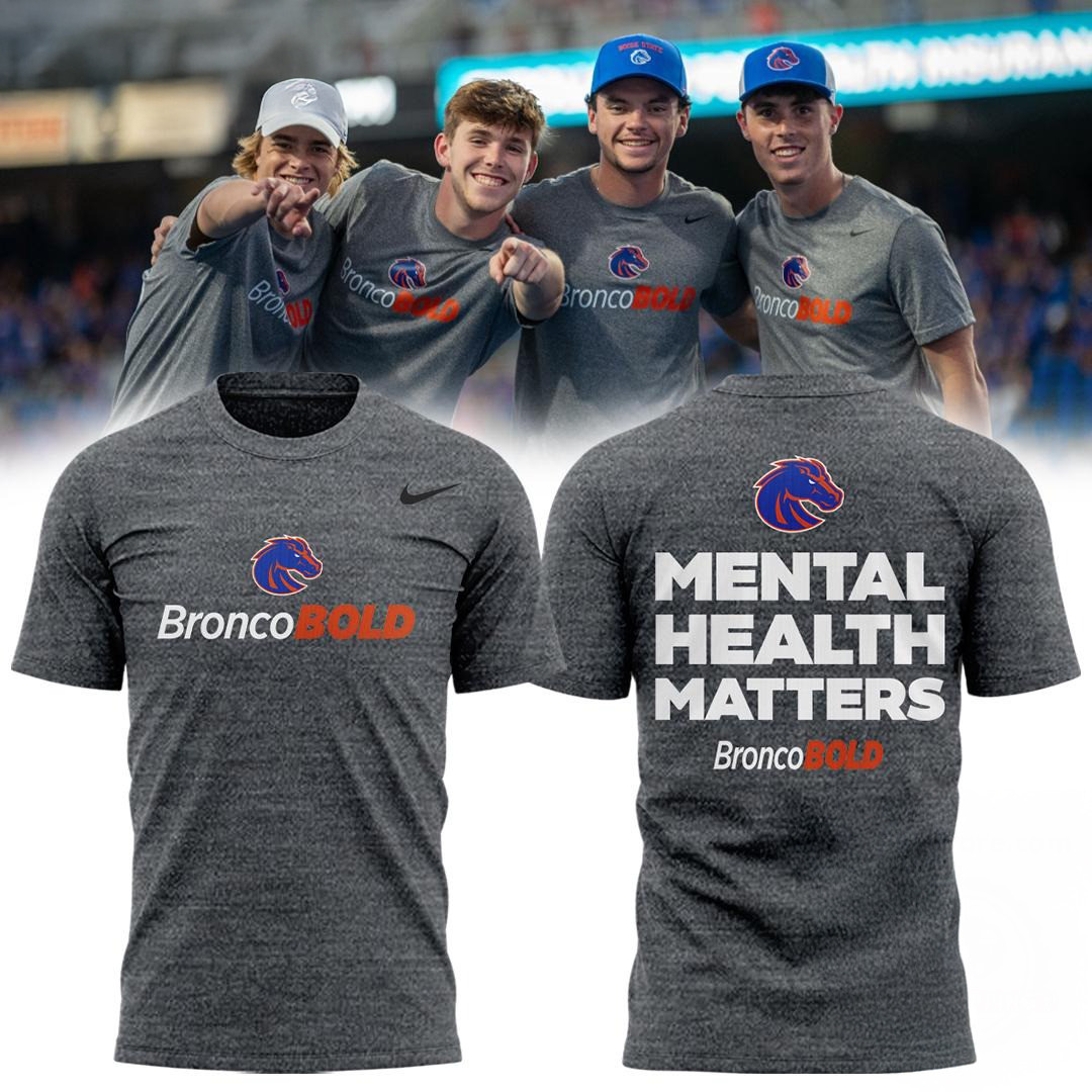Boise State Broncos Football Mental Health Matters Shirt Best Gifts For Football Fans Oregontrailrvpk Shirt