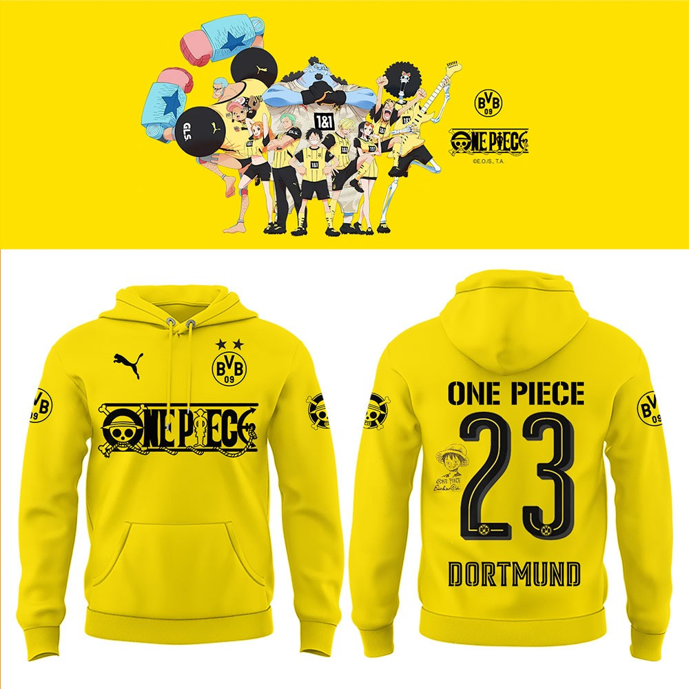 Borussia Dortmund X One Piece Hoodie Gift Ideas For Football Lovers