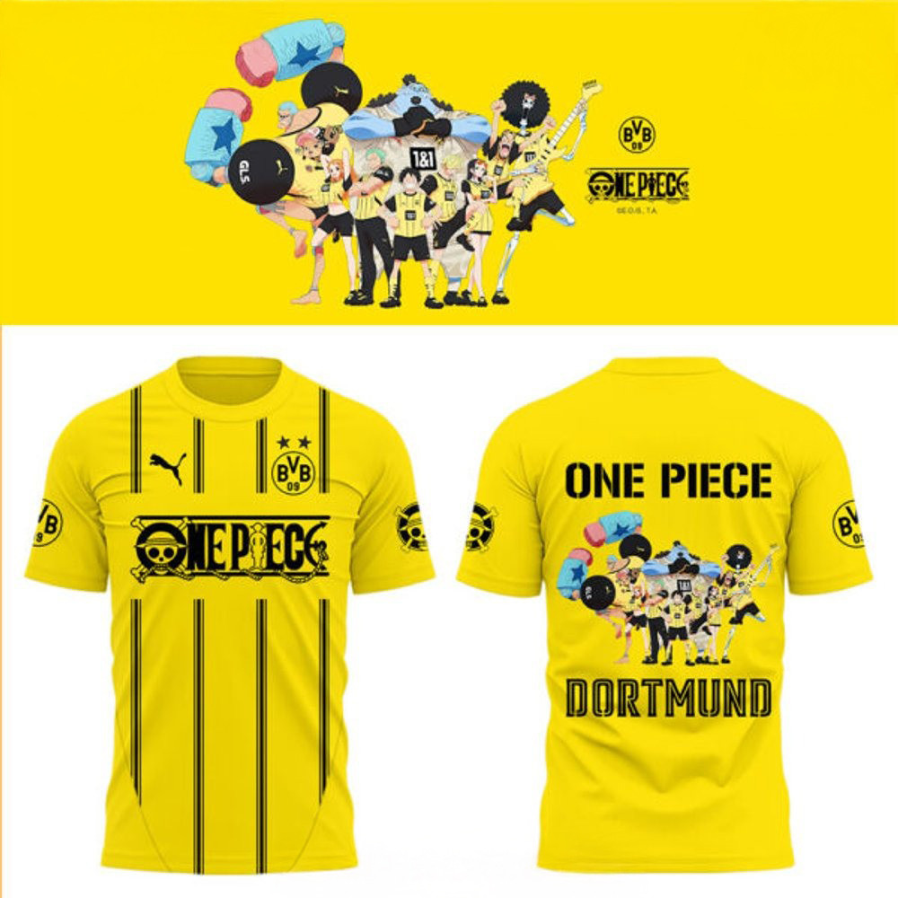 Borussia Dortmund x One Piece Limited Edition T-Shirt Dad Birthday Gifts Oregontrailrvpk Shirt