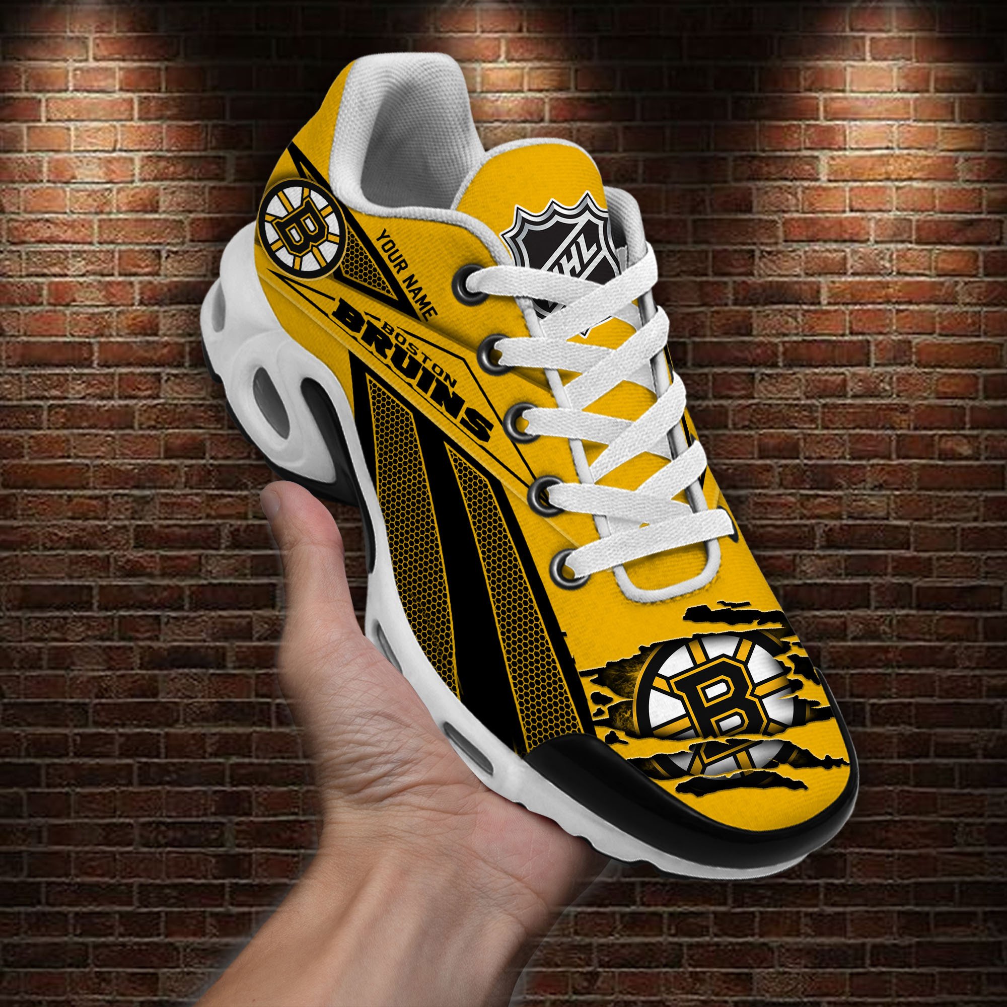 Boston Bruins Air Max Plus Shoes Sneakers For Men And Women