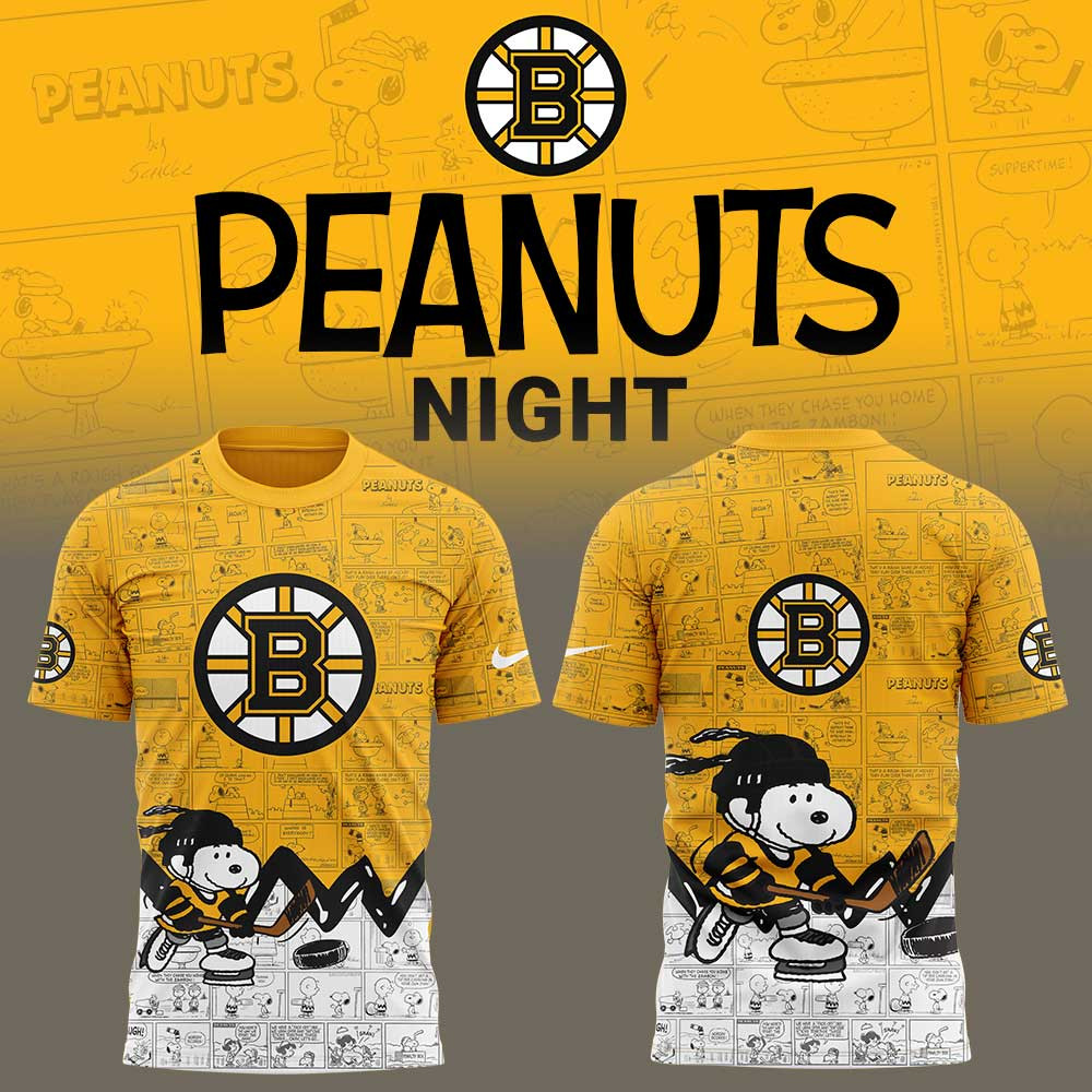 Boston Bruins Anniversary of Peanuts T-Shirt Presents For Football Lovers Oregontrailrvpk Shirt