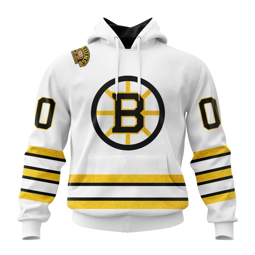 Boston Bruins Centennial Away Kits All Over Print Hoodie Style 36094