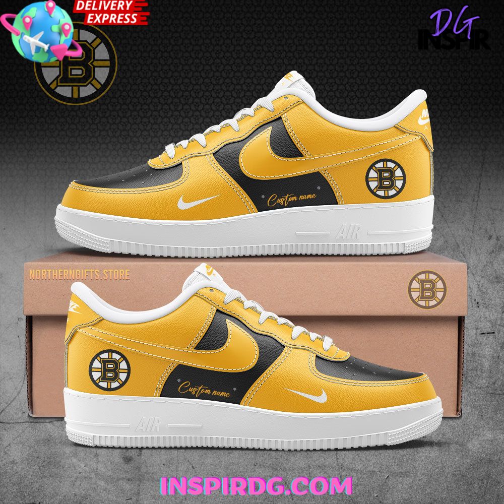 Boston Bruins Hockey Ice Custom Air Force 1