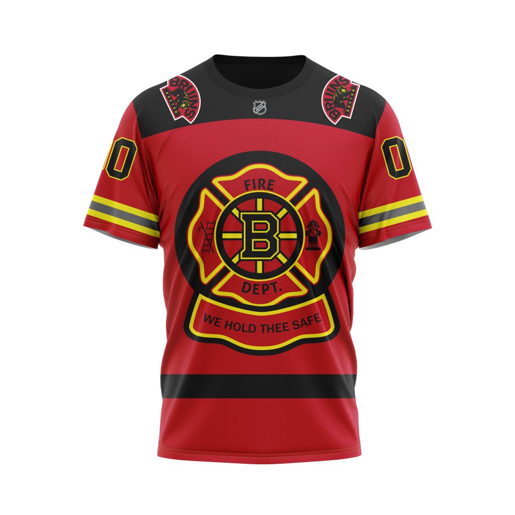 Boston Bruins L Specialized Honorr Firefighter As Hero Of The Game Personalized Name And Number T-Shirt Oregontrailrvpk Shirt