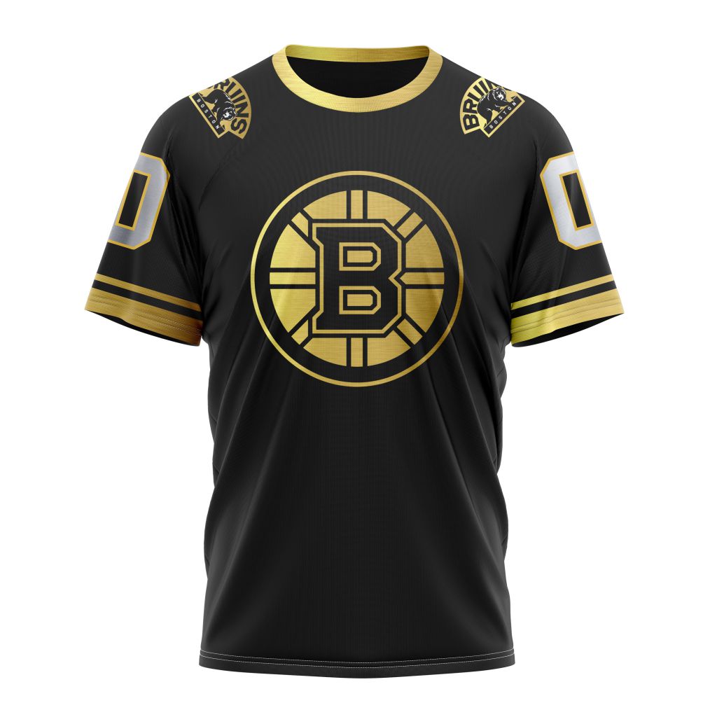 Boston Bruins Special Black And Gold Design 01 Personalized Name And Number T-Shirt Oregontrailrvpk Shirt