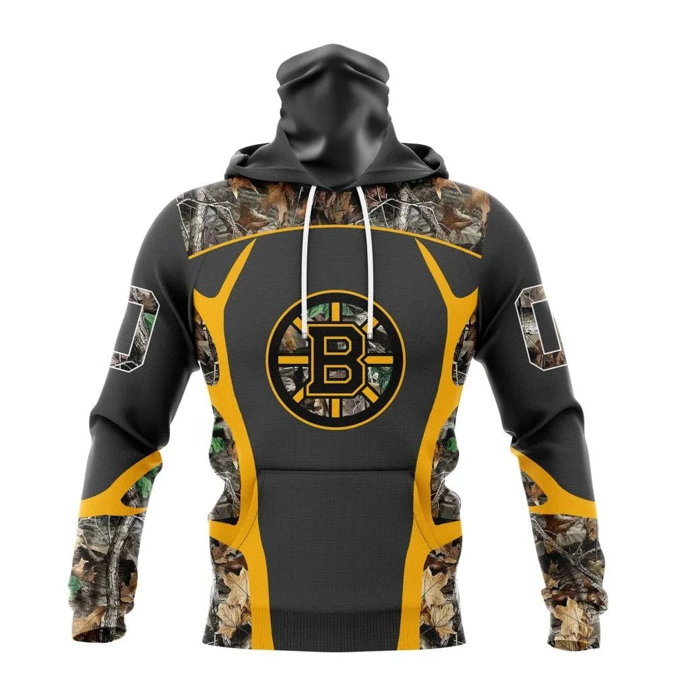 Boston Bruins Special Camo Hunting Design All Over Print Hoodie Style 87124