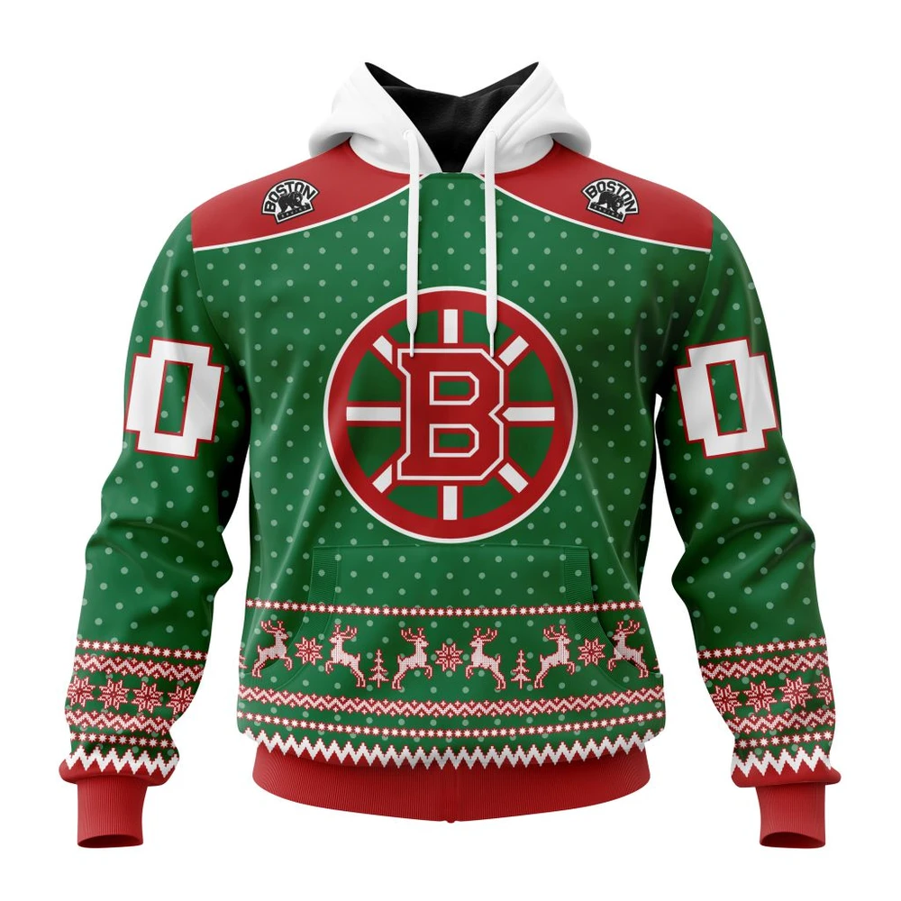 Boston Bruins Special Christmas Apparel All Over Print Hoodie Style 57820