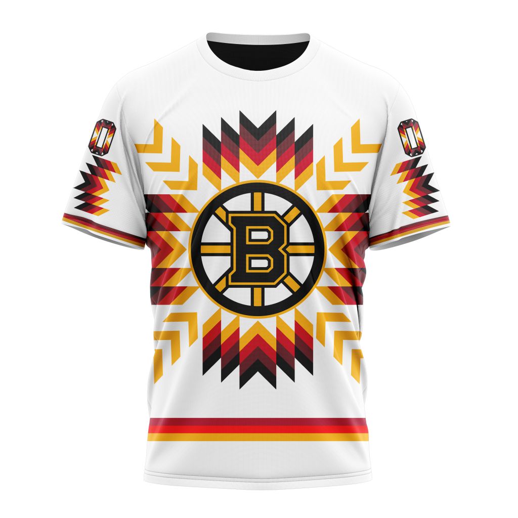 Boston Bruins Special Design With Native Pattern Personalized Name And Number T-Shirt Oregontrailrvpk Shirt
