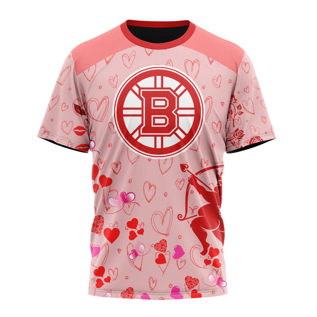 Boston Bruins Special Gift For Valentines Day 02 Personalized Name And Number T-Shirt Oregontrailrvpk Shirt