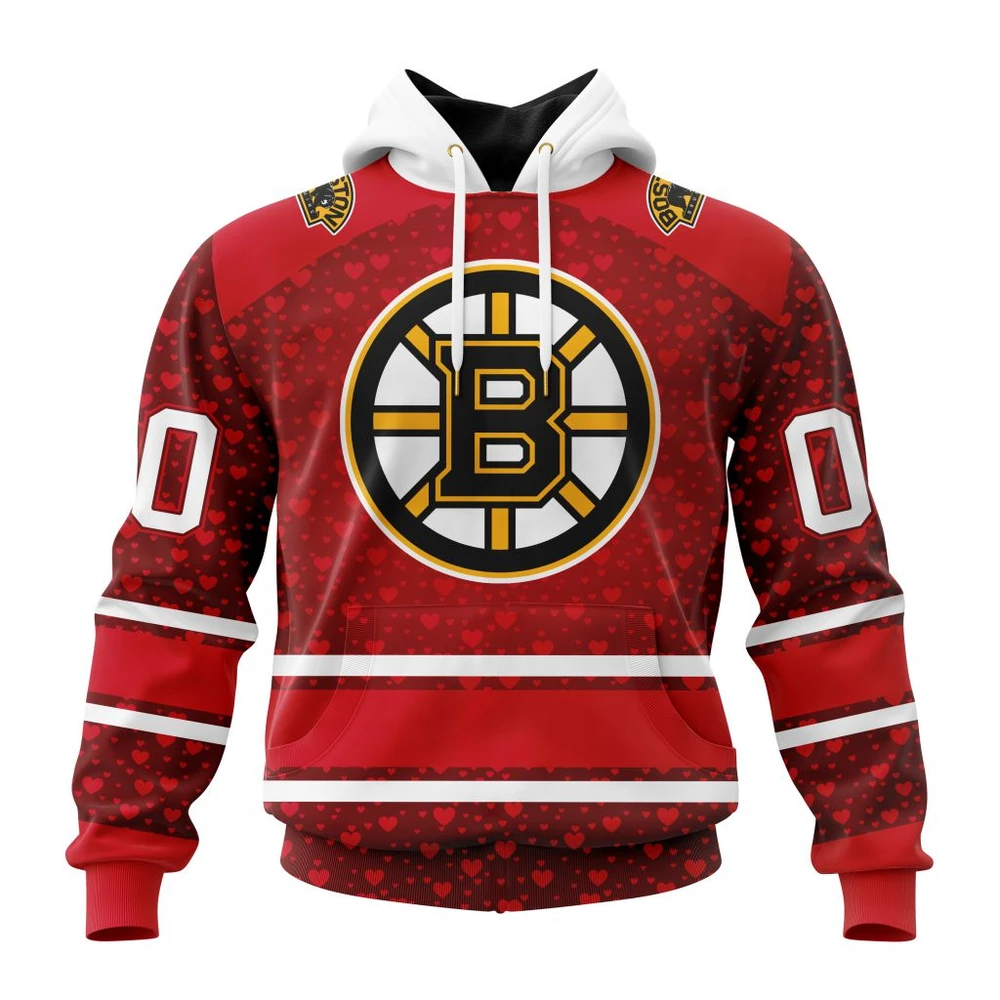 Boston Bruins Special Gift For Valentines Day All Over Print Hoodie Style 94529