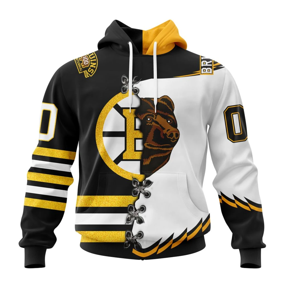Boston Bruins Special Home Mix Reverse Retro Personalized Kits All Over Print Hoodie Style 47387