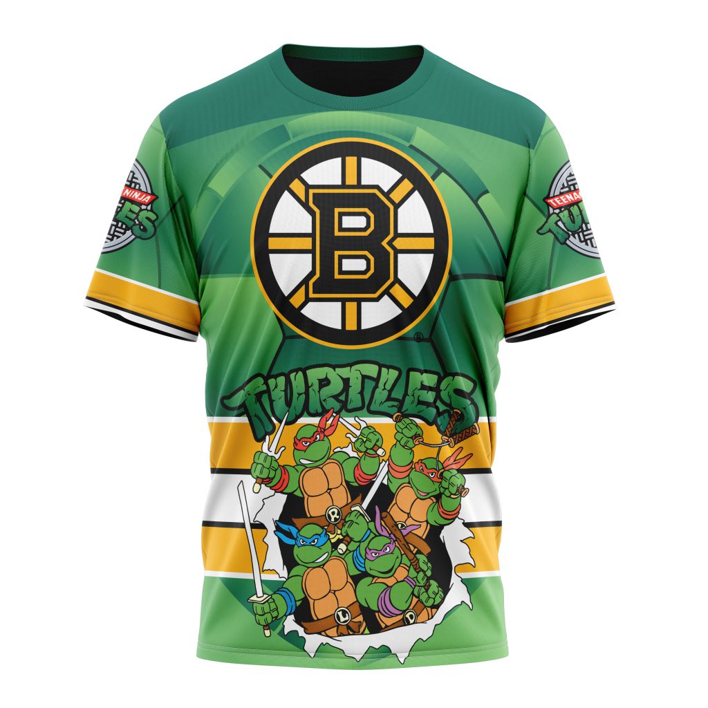Boston Bruins Special Teenage Mutant Ninja Turtles Design 02 Personalized Name And Number T-Shirt Oregontrailrvpk Shirt
