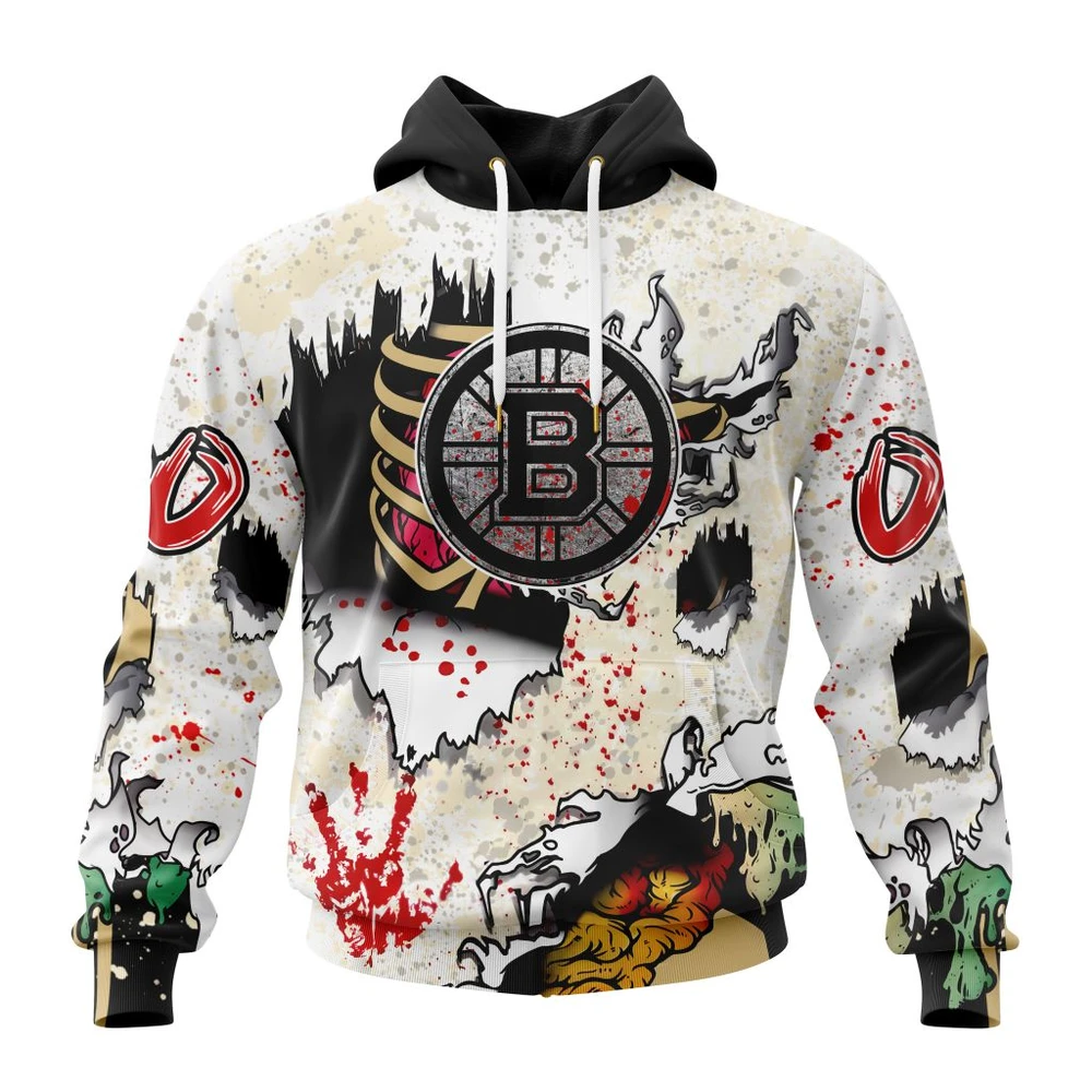 Boston Bruins Special Zombie For Halloween All Over Print Hoodie Style 78049