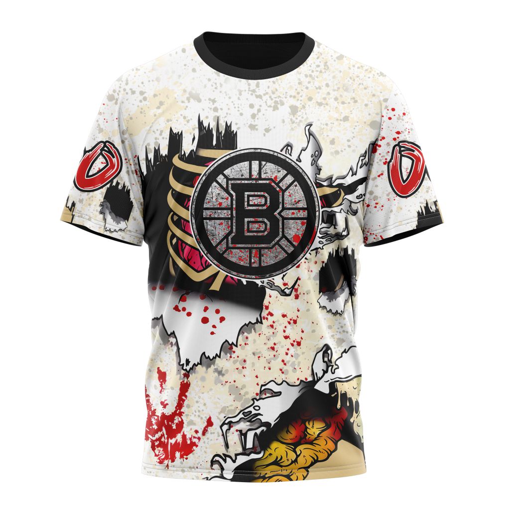 Boston Bruins Special Zombie For Halloween Personalized Name And Number T-Shirt Oregontrailrvpk Shirt