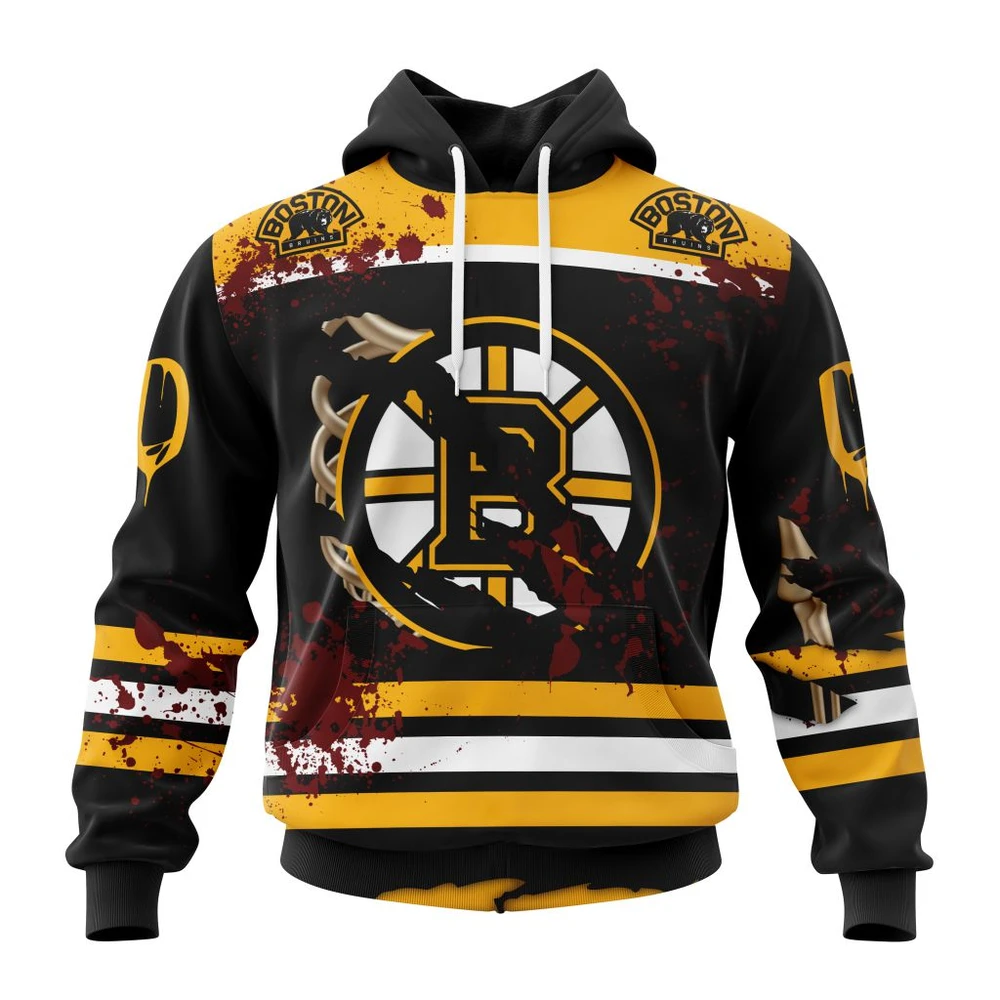 Boston Bruins Specialized Design Jersey With Your Ribs For Halloween All Over Print Hoodie Style 30017