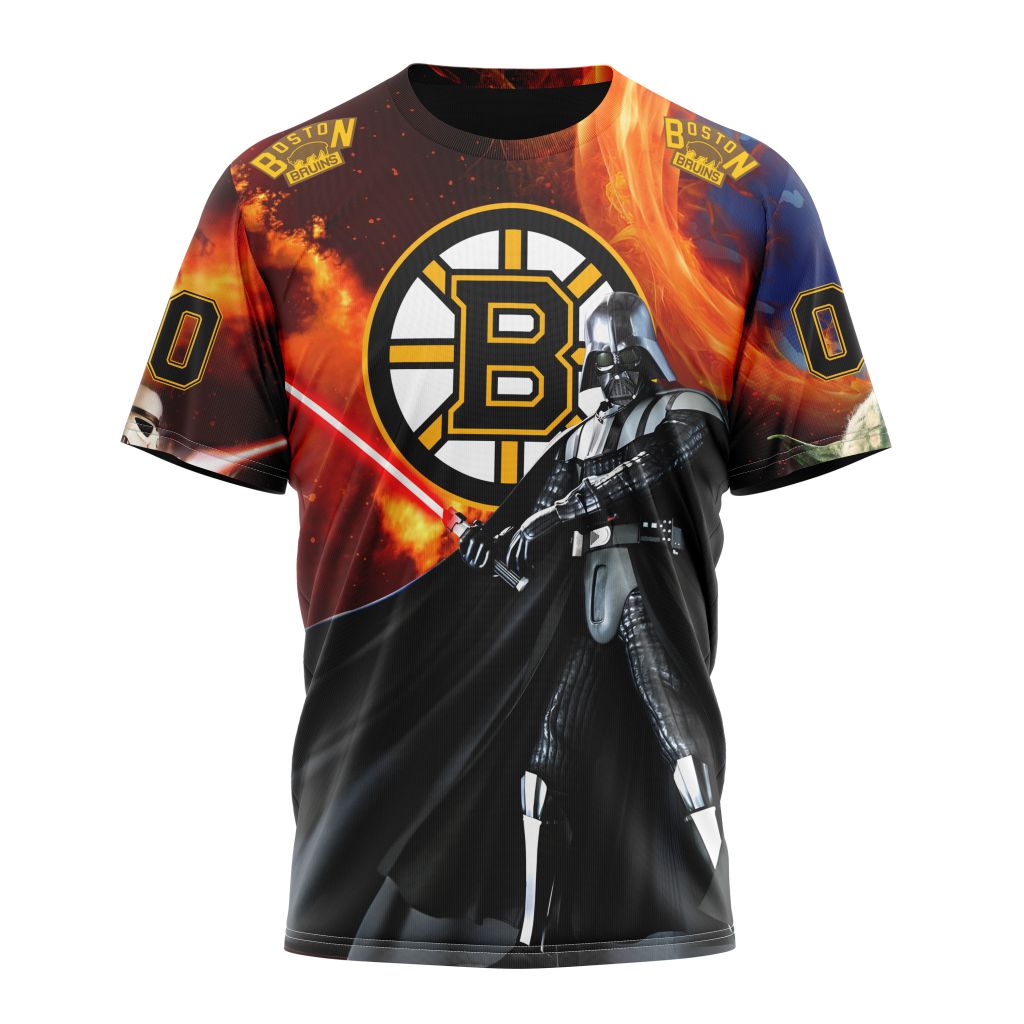 Boston Bruins Specialized Design X Star War Personalized Name And Number T-Shirt Oregontrailrvpk Shirt