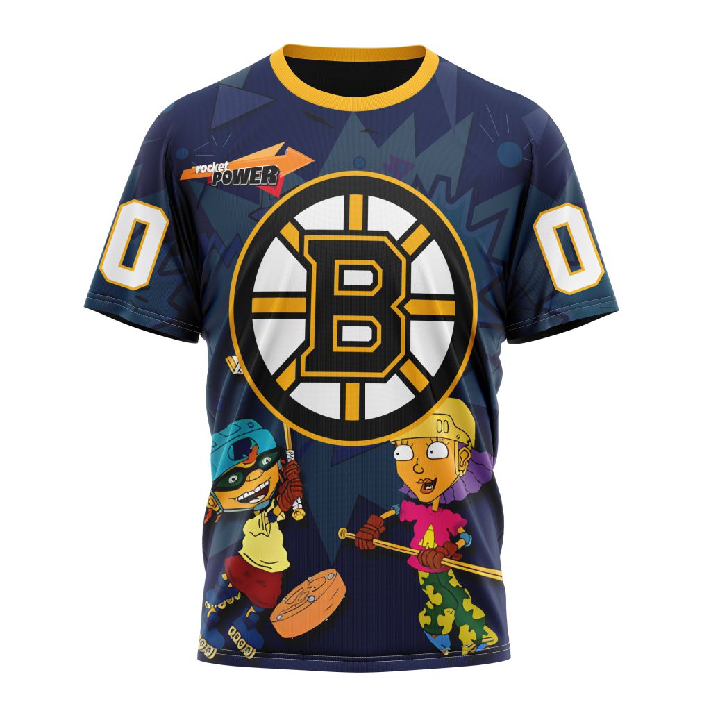 Boston Bruins Specialized For Rocket Power Personalized Name And Number T-Shirt Oregontrailrvpk Shirt