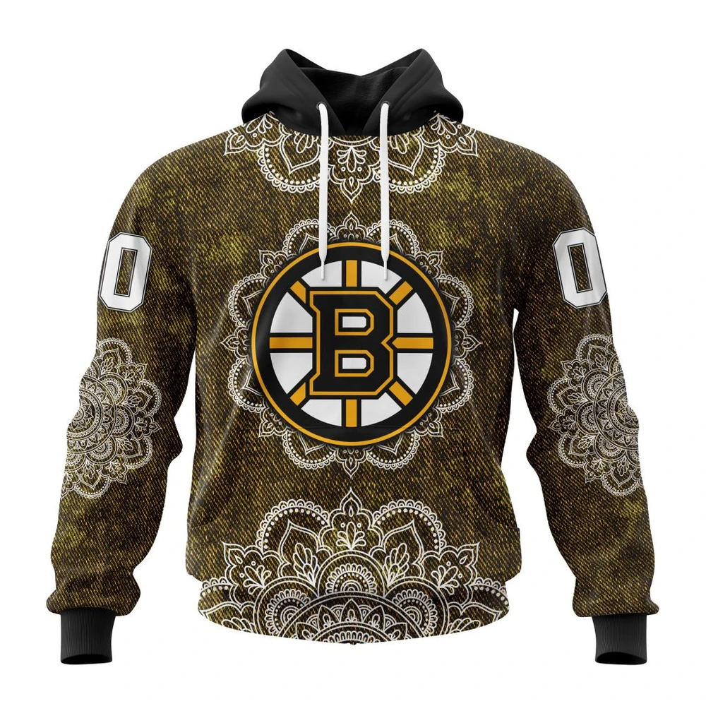 Boston Bruins Specialized Mandala All Over Print Hoodie Style 18573