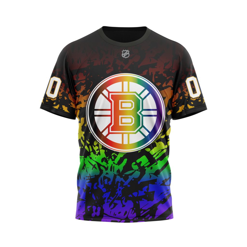Boston Bruins Specialized New Pride Jersey Personalized Name And Number T-Shirt Oregontrailrvpk Shirt