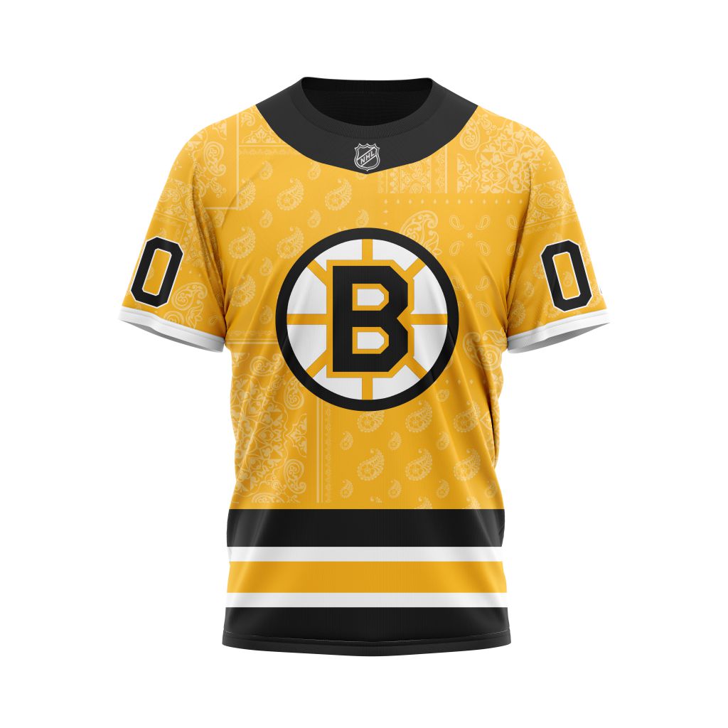 Boston Bruins Specialized Paisley Design Personalized Name And Number T-Shirt Oregontrailrvpk Shirt