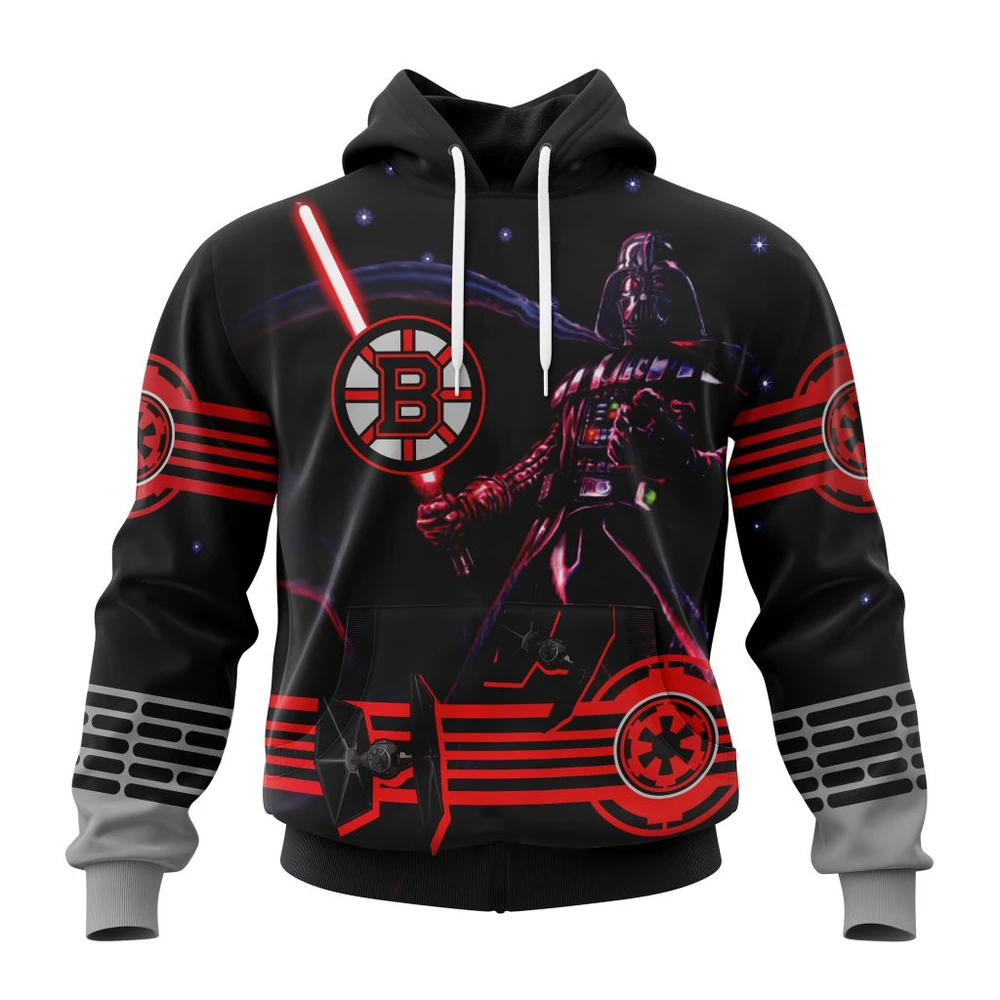 Boston Bruins Specialized Starwar Darth Vader Version Jersey All Over Print Hoodie Style 72295