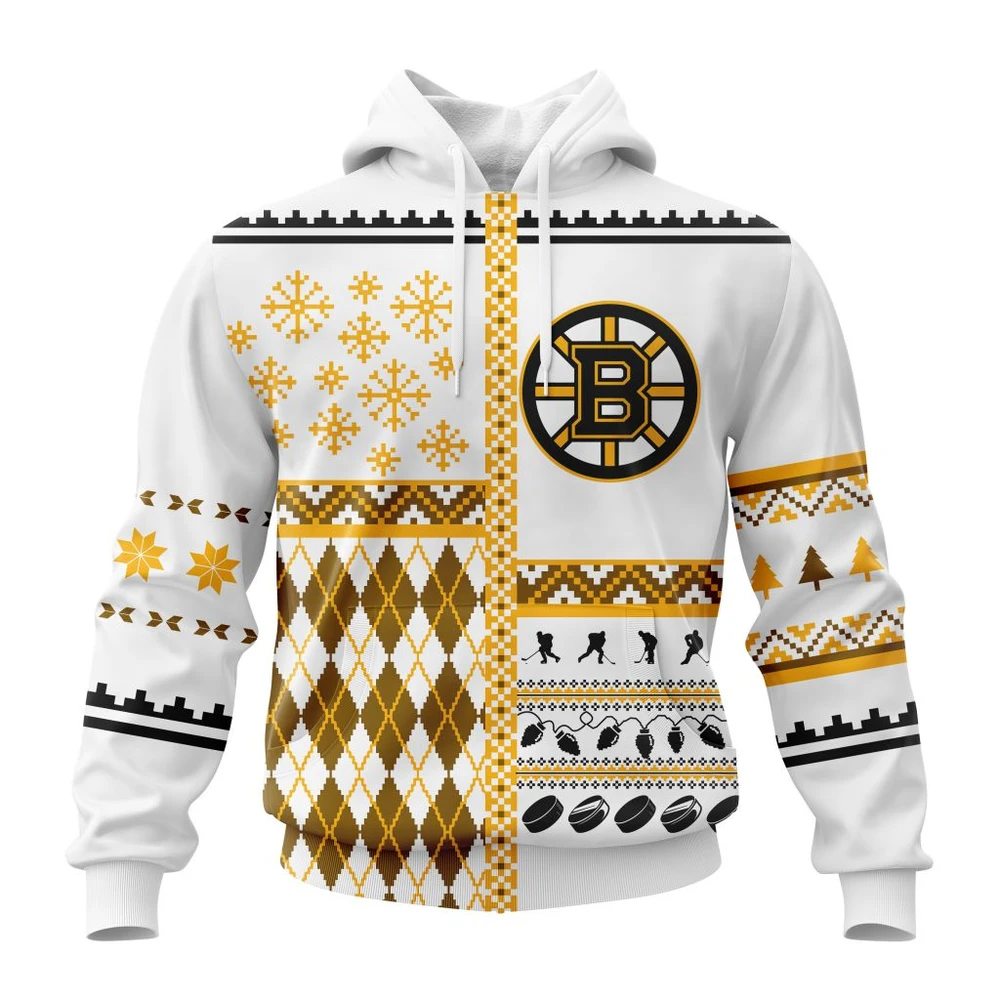 Boston Bruins Specialized Unisex Christmas Is Coming All Over Print Hoodie Style 76174
